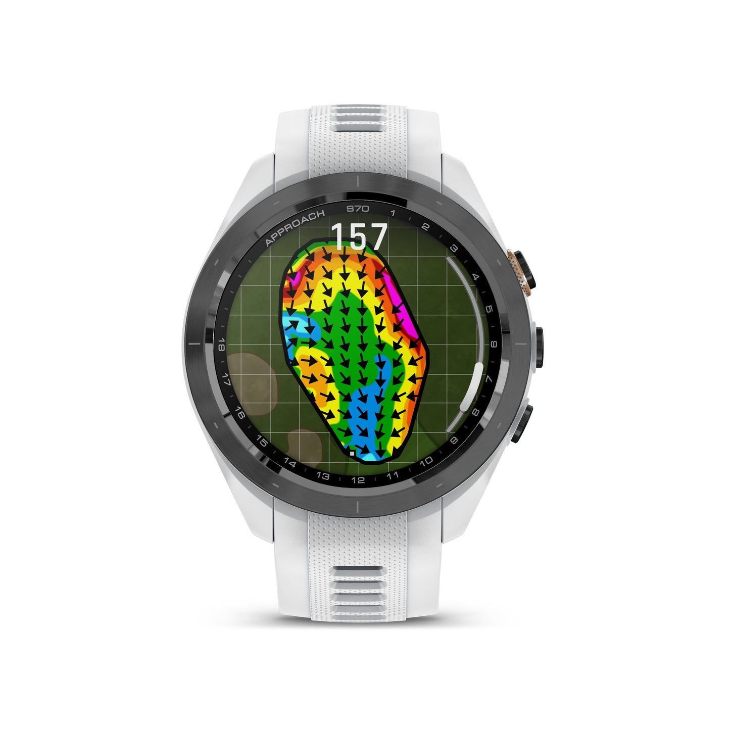 Garmin Approach® S70 1.2-in AMOLED Display Premium GPS Golfing Smartwatch - 42-mm - White