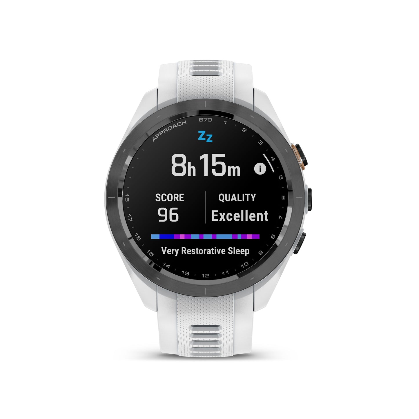 Garmin Approach® S70 1.2-in AMOLED Display Premium GPS Golfing Smartwatch - 42-mm - White