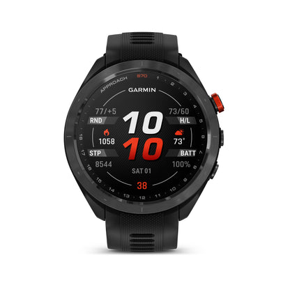 Garmin Approach® S70 1.4-in AMOLED Display Premium GPS Golfing Smartwatch - 47-mm - Black