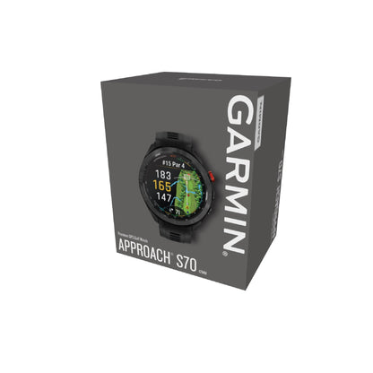 Garmin Approach® S70 1.4-in AMOLED Display Premium GPS Golfing Smartwatch - 47-mm - Black