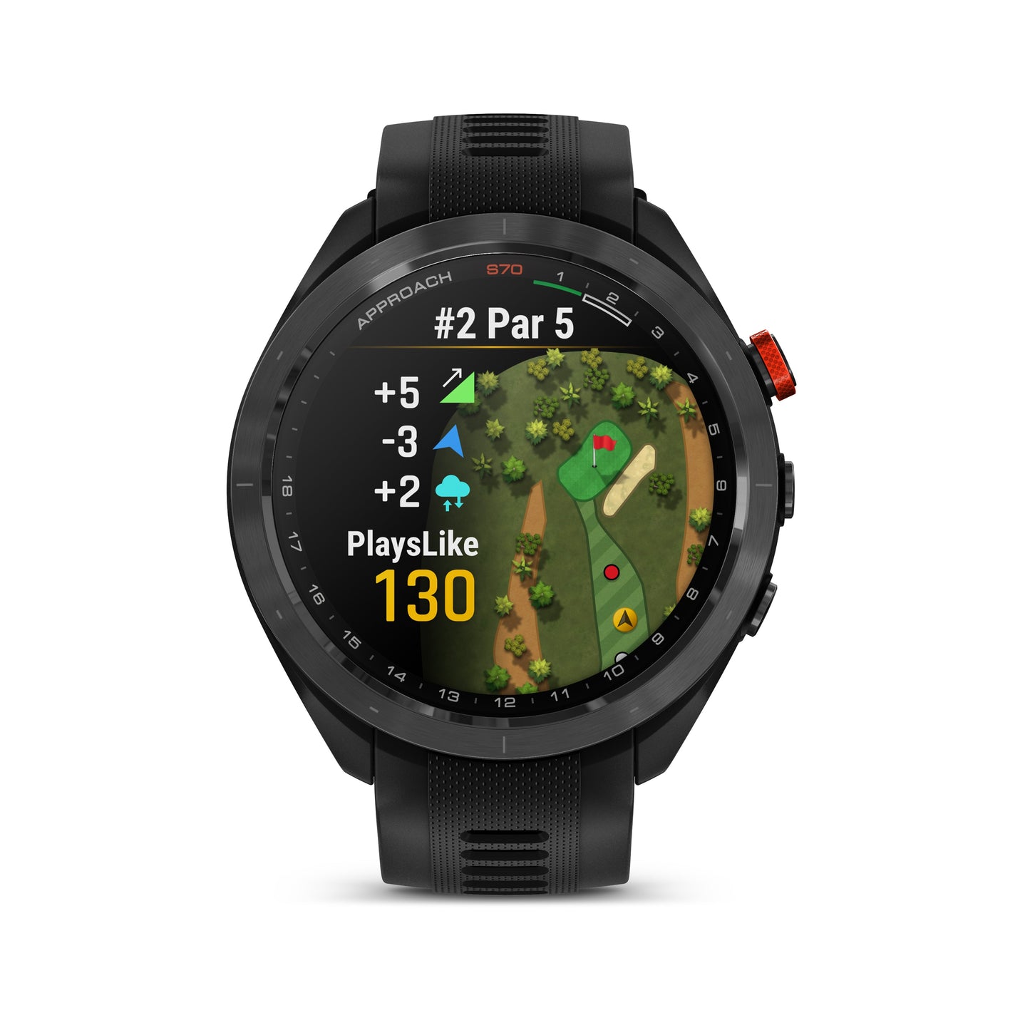 Garmin Approach® S70 1.4-in AMOLED Display Premium GPS Golfing Smartwatch - 47-mm - Black