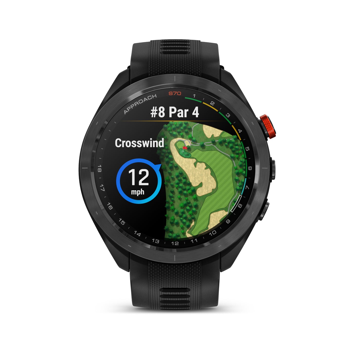 Garmin Approach® S70 1.4-in AMOLED Display Premium GPS Golfing Smartwatch - 47-mm - Black