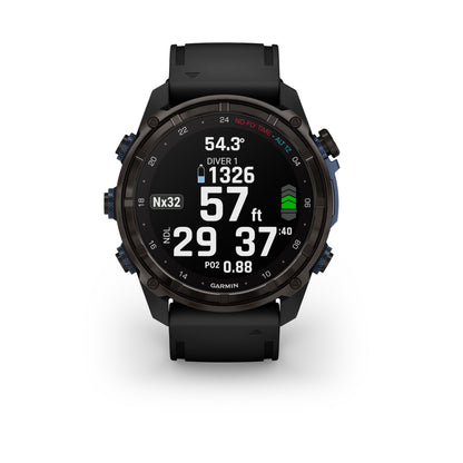 Garmin Descent™ Mk3i Dive Computer GPS Smartwatch - 51-mm - Carbon Grey DLC Titanium with Black Silicone Band