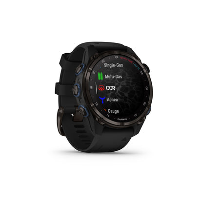 Garmin Descent™ Mk3i Dive Computer GPS Smartwatch - 43-mm - Carbon Gray DLC Titanium Bezel with Black Silicone Band