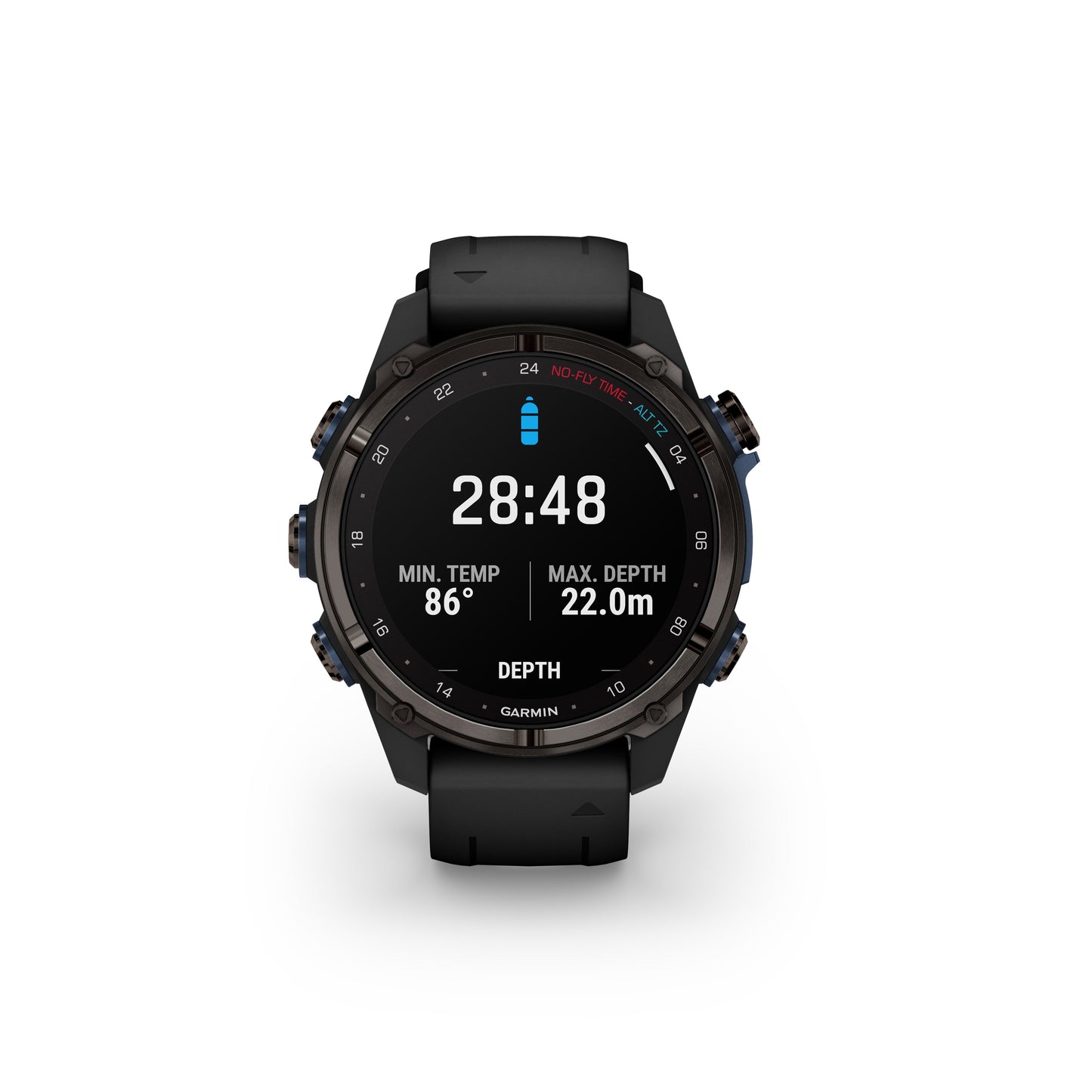 Garmin Descent™ Mk3i Dive Computer GPS Smartwatch - 43-mm - Carbon Gray DLC Titanium Bezel with Black Silicone Band