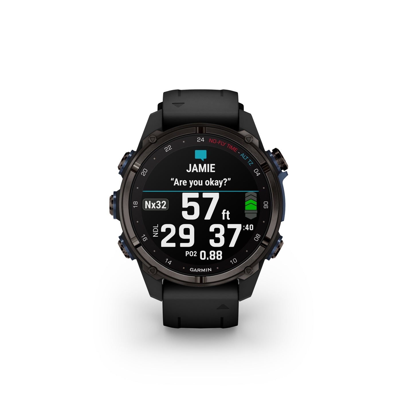 Garmin Descent™ Mk3i Dive Computer GPS Smartwatch - 43-mm - Carbon Gray DLC Titanium Bezel with Black Silicone Band