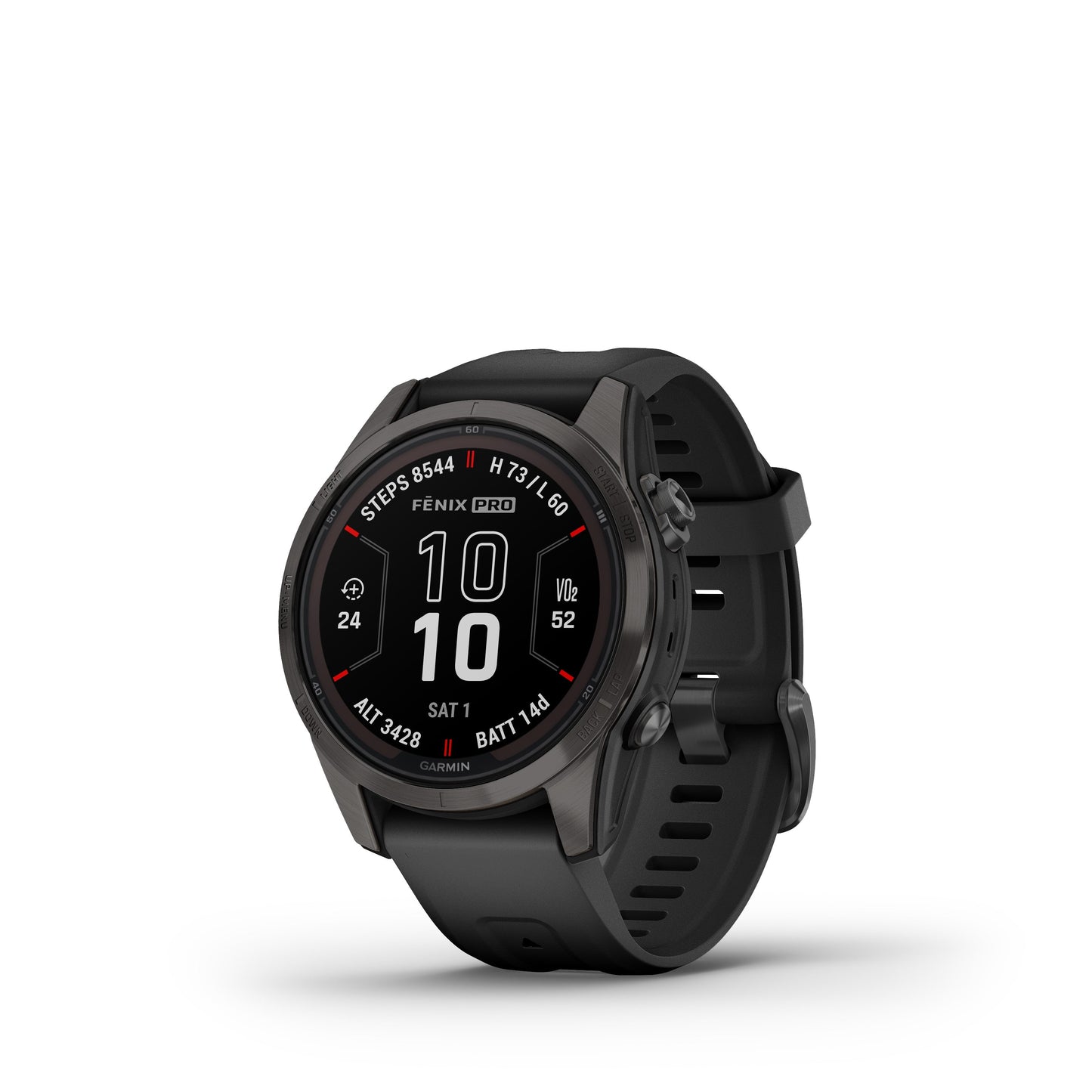 Garmin fēnix 7S Pro Sapphire Solar Charging DLC Titanium GPS Smartwatch and Fitness Tracker - Black