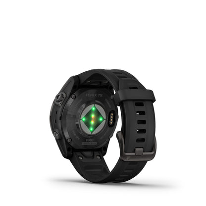 Garmin fēnix 7S Pro Sapphire Solar Charging DLC Titanium GPS Smartwatch and Fitness Tracker - Black