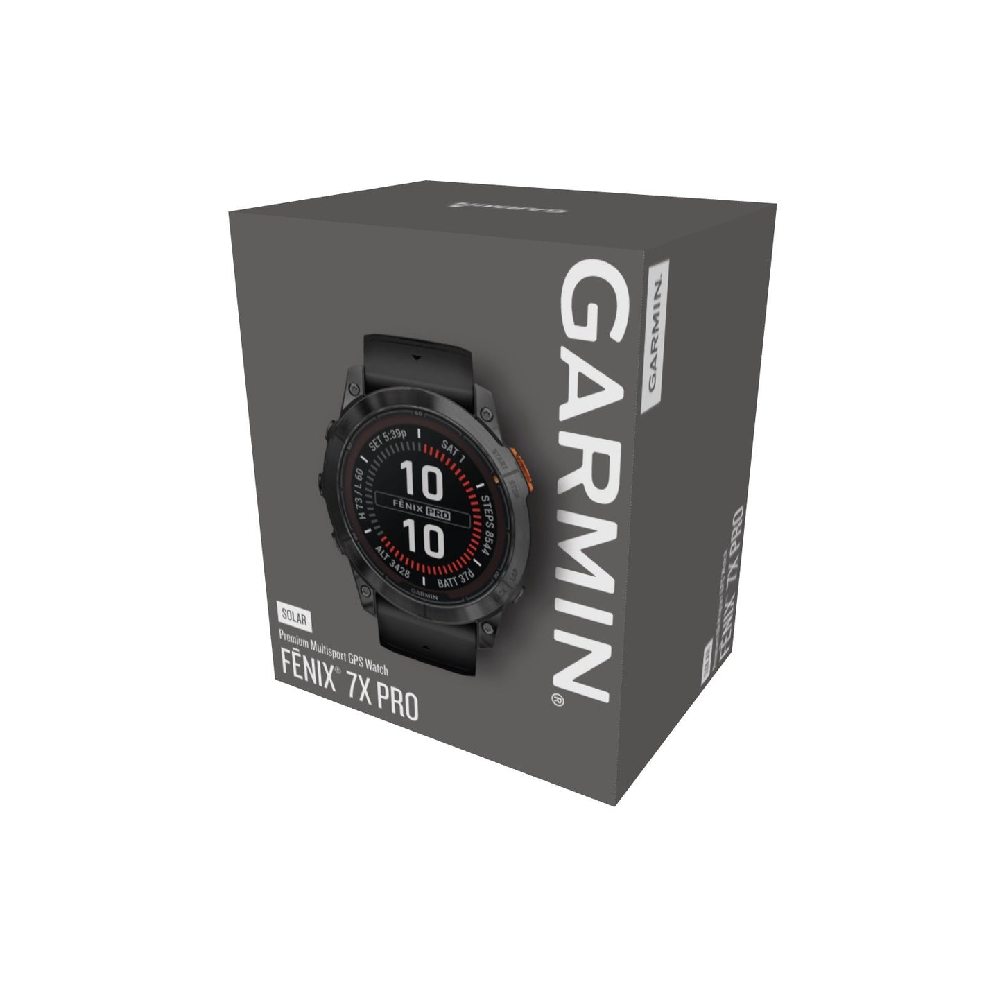 Garmin fēnix® 7X Pro Solar GPS Smartwatch and Fitness Tracker with Solar Charging - Slate Grey Bezel with Black Band