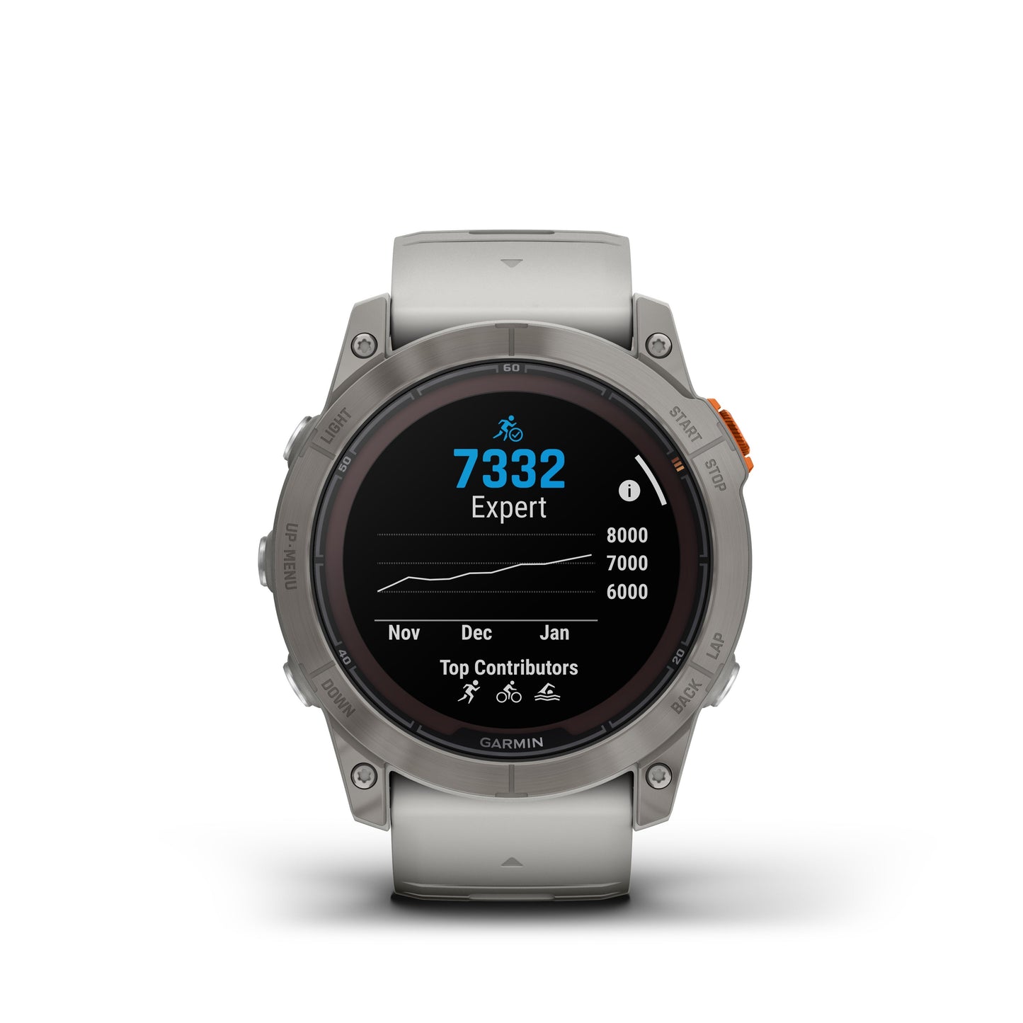 Garmin fēnix® 7X Pro Sapphire Solar Edition GPS Smartwatch and Fitness Tracker - Grey/Orange