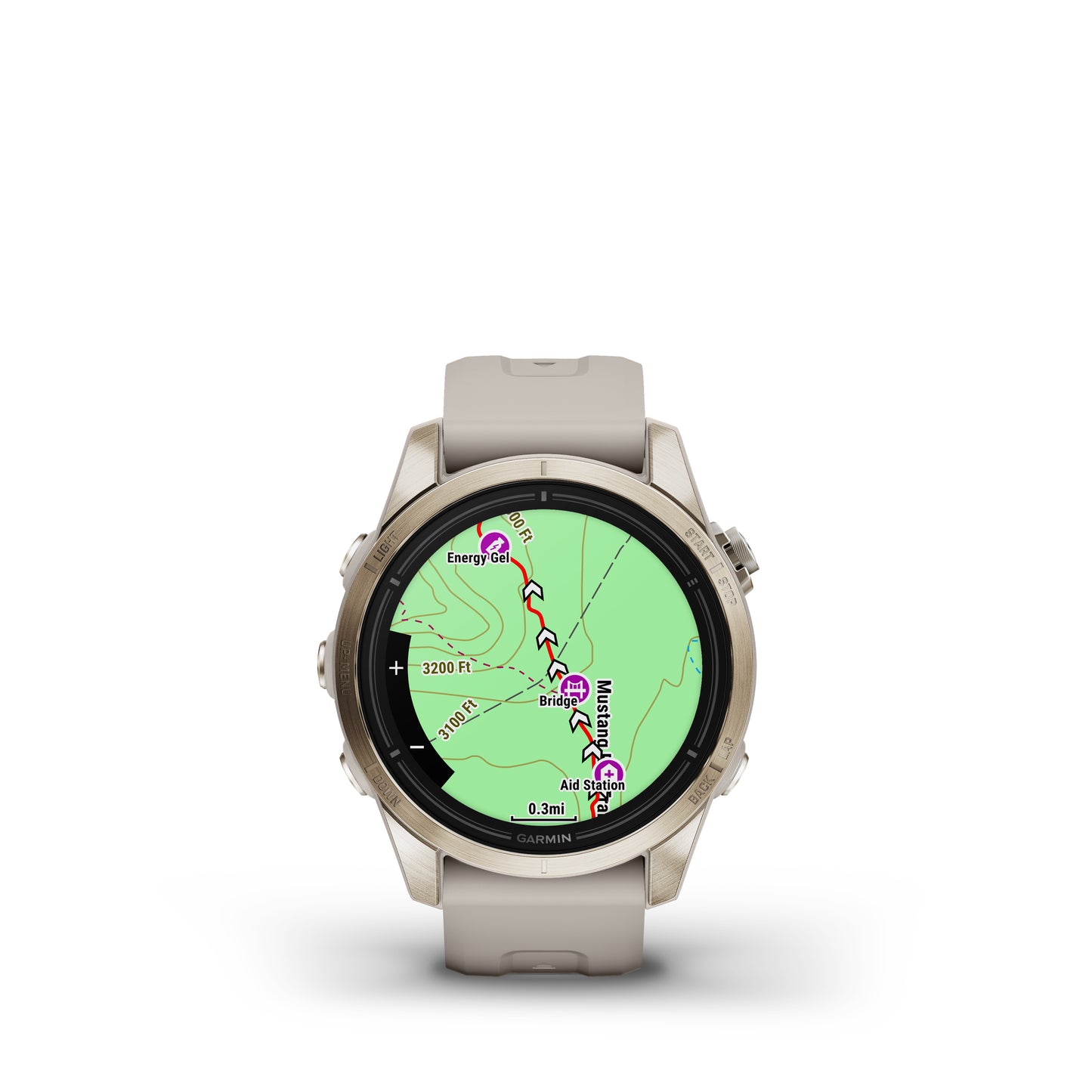 Garmin epix™ Pro Gen 2 Sapphire Edition GPS Smartwatch and Fitness Tracker - 42-mm - Soft Gold with Light Sand Band