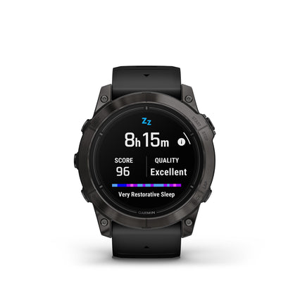 Garmin epix™ Pro Gen 2 Sapphire Edition GPS Smartwatch and Fitness Tracker - 51-mm - Carbon Grey DLC Titanium Bezel with Black Band