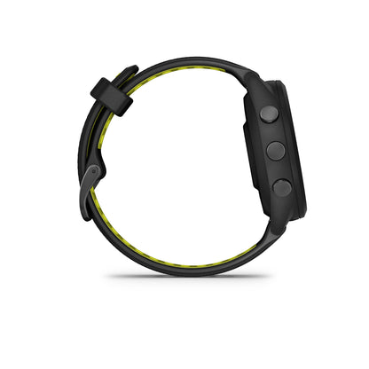 Garmin Forerunner® 265S GPS Smartwatch - Black Bezel and Case with Black/Amp Yellow Silicone Band