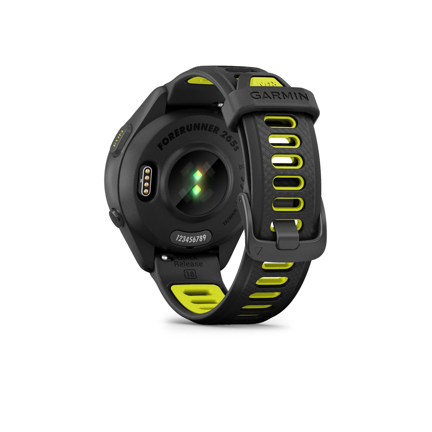 Garmin Forerunner® 265S GPS Smartwatch - Black Bezel and Case with Black/Amp Yellow Silicone Band