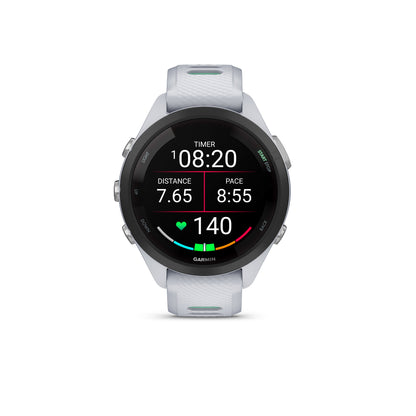 Garmin Forerunner® 265S GPS Smartwatch - Black Bezel with Whitestone Case and Whitestone/Neo Tropic Silicone Band