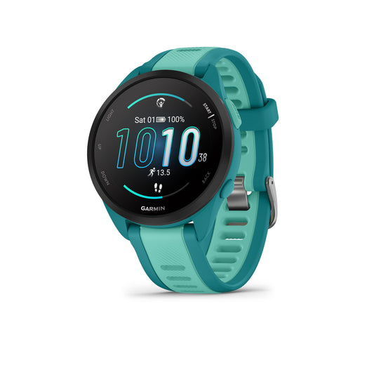 Garmin Forerunner 165 Music GPS Running Smartwatch and Fitness Tracker with Heart Rate - Turquoise/Aqua