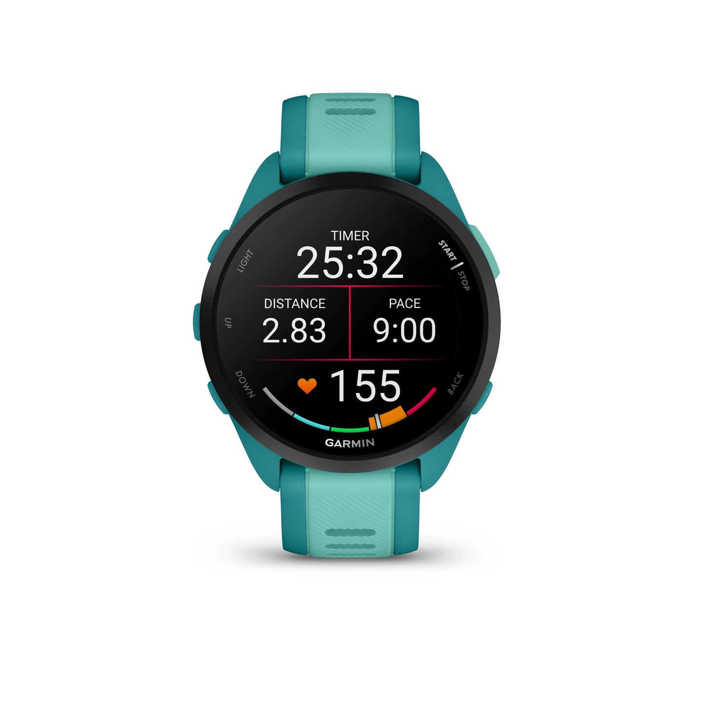 Garmin Forerunner 165 Music GPS Running Smartwatch and Fitness Tracker with Heart Rate - Turquoise/Aqua