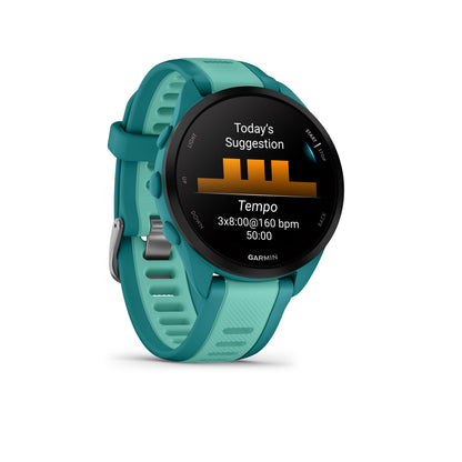 Garmin Forerunner 165 Music GPS Running Smartwatch and Fitness Tracker with Heart Rate - Turquoise/Aqua