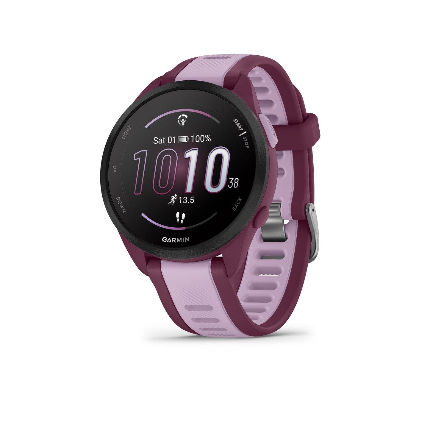 Garmin Forerunner 165 Music GPS Running Smartwatch and Fitness Tracker with Heart Rate - Berry/Lilac