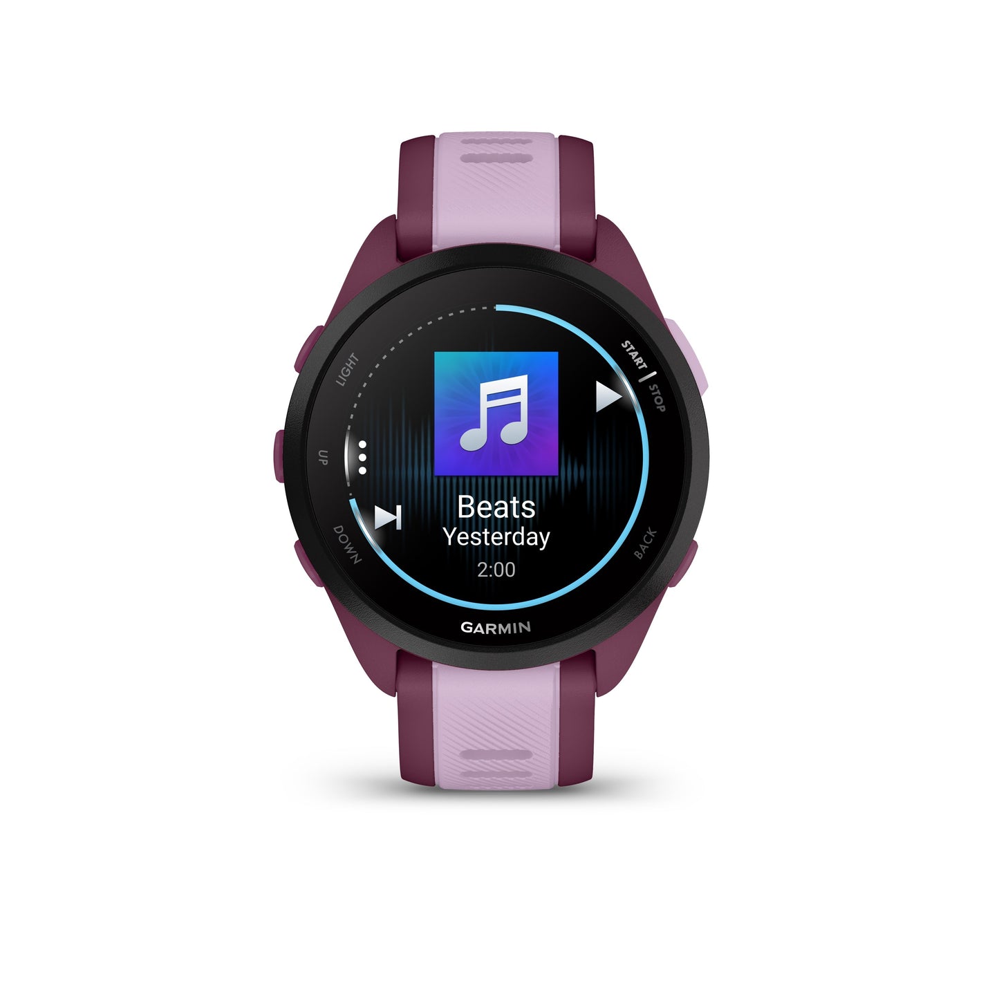 Garmin Forerunner 165 Music GPS Running Smartwatch and Fitness Tracker with Heart Rate - Berry/Lilac