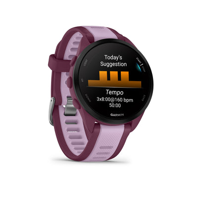 Garmin Forerunner 165 Music GPS Running Smartwatch and Fitness Tracker with Heart Rate - Berry/Lilac