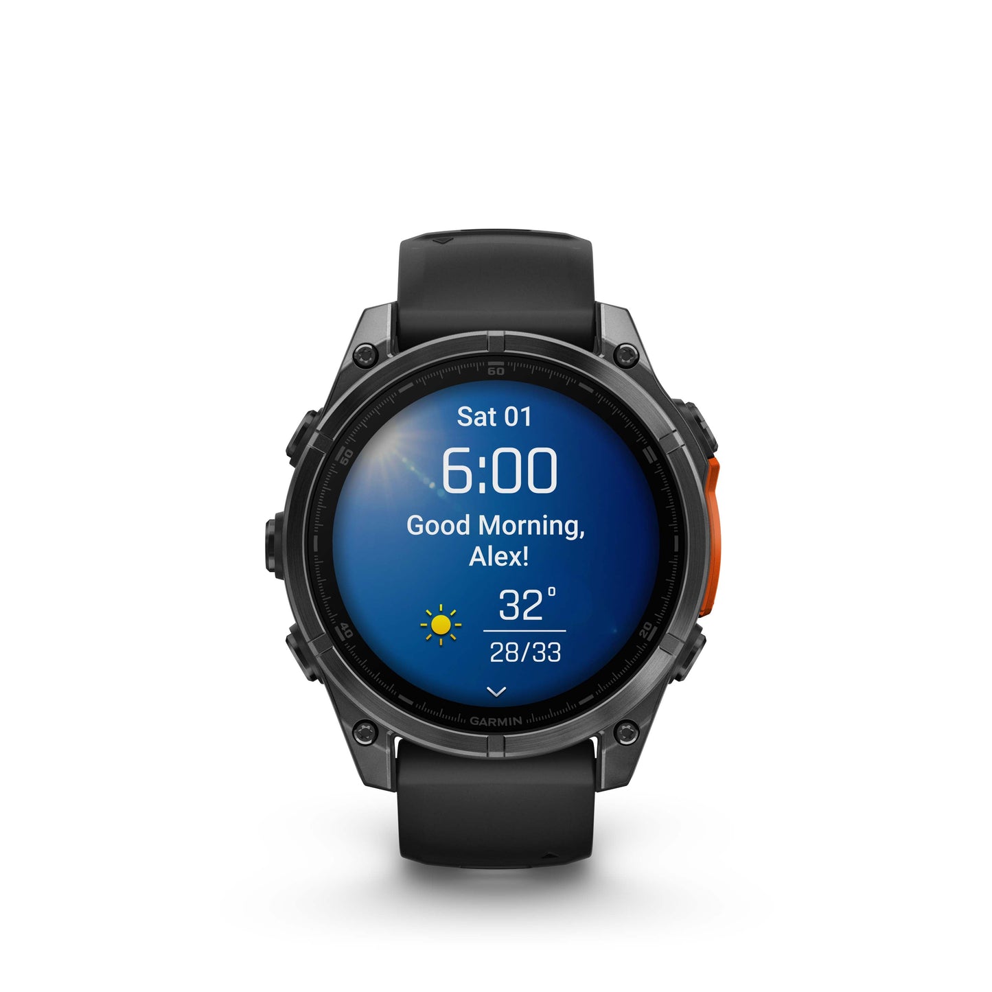 Garmin fēnix® 8 AMOLED Display GPS Smartwatch - 47-mm - Slate Grey Bezel with Black Silicone Band