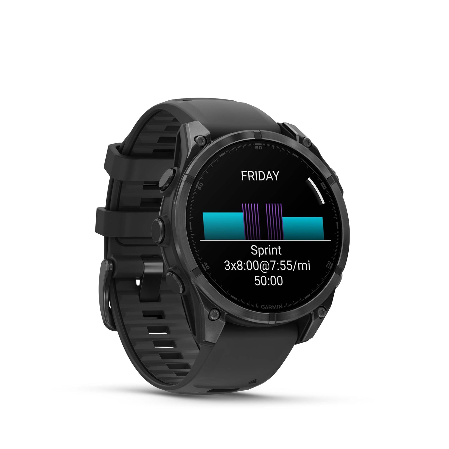 Garmin fēnix® 8 AMOLED Display GPS Smartwatch - 47-mm - Slate Grey Bezel with Black Silicone Band