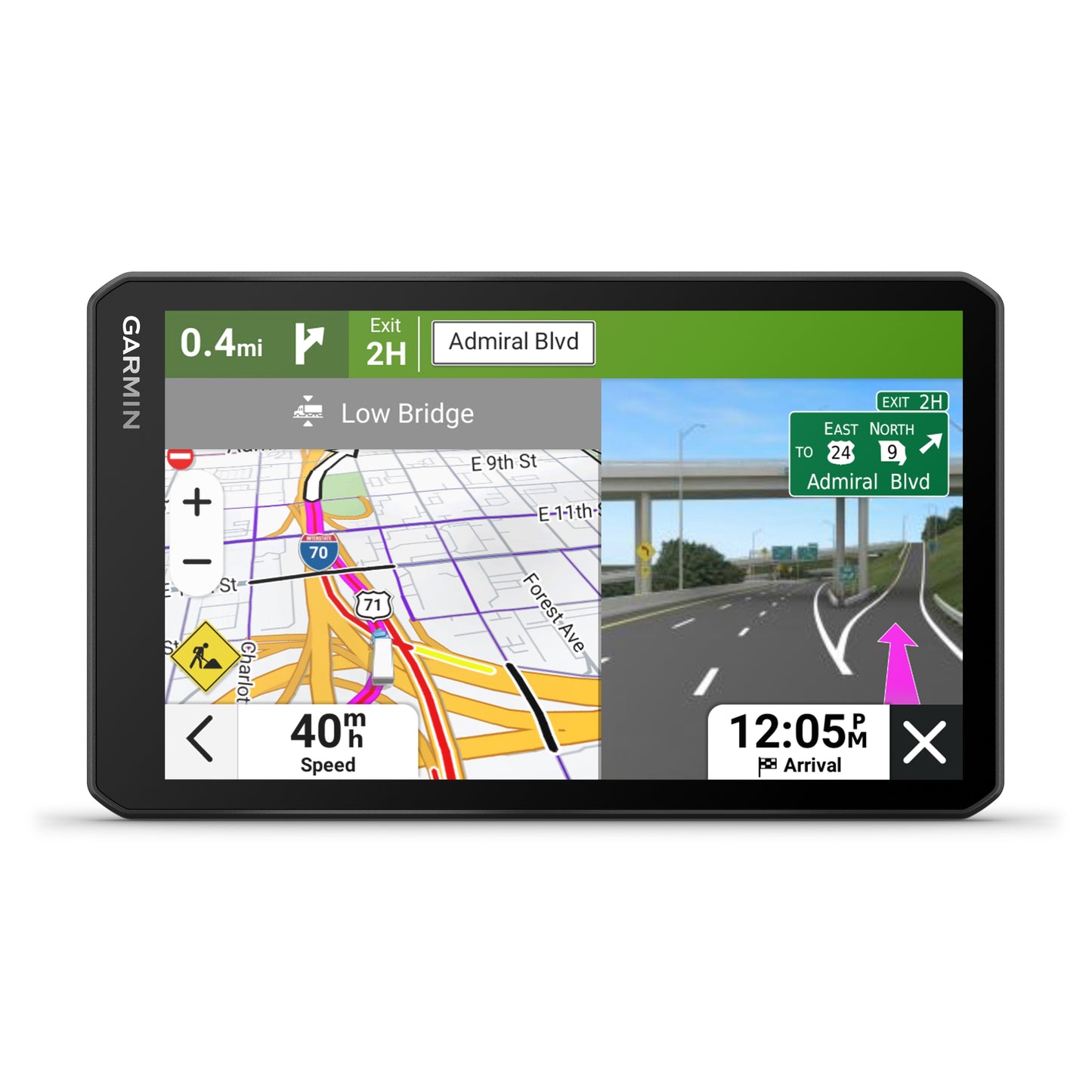 Garmin dēzl™ OTR720 7-in Display GPS Truck Navigator - Black