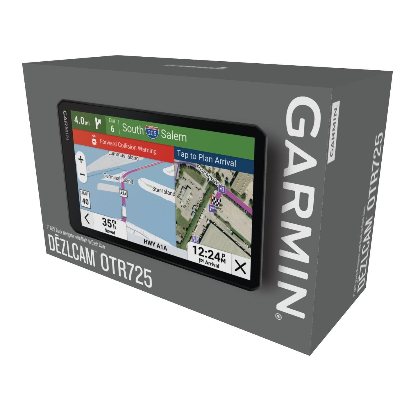 Garmin dezlCam™ OTR725 7-in GPS Navigator with Built-In Dash Cam - Black