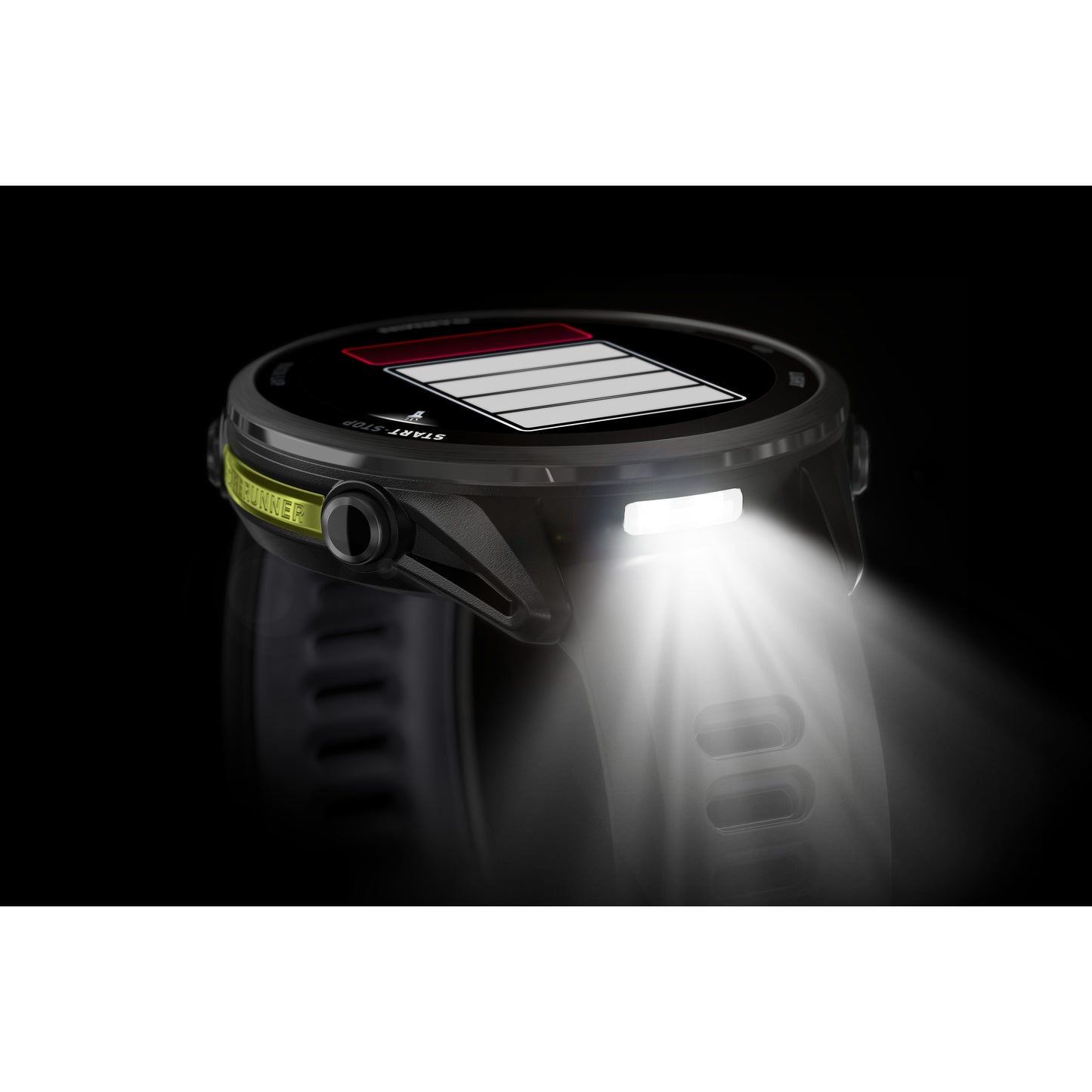 Garmin Forerunner® 970 GPS Smartwatch - Carbon Grey DLC Titanium with Black Case and Black/Translucent Whitestone Band