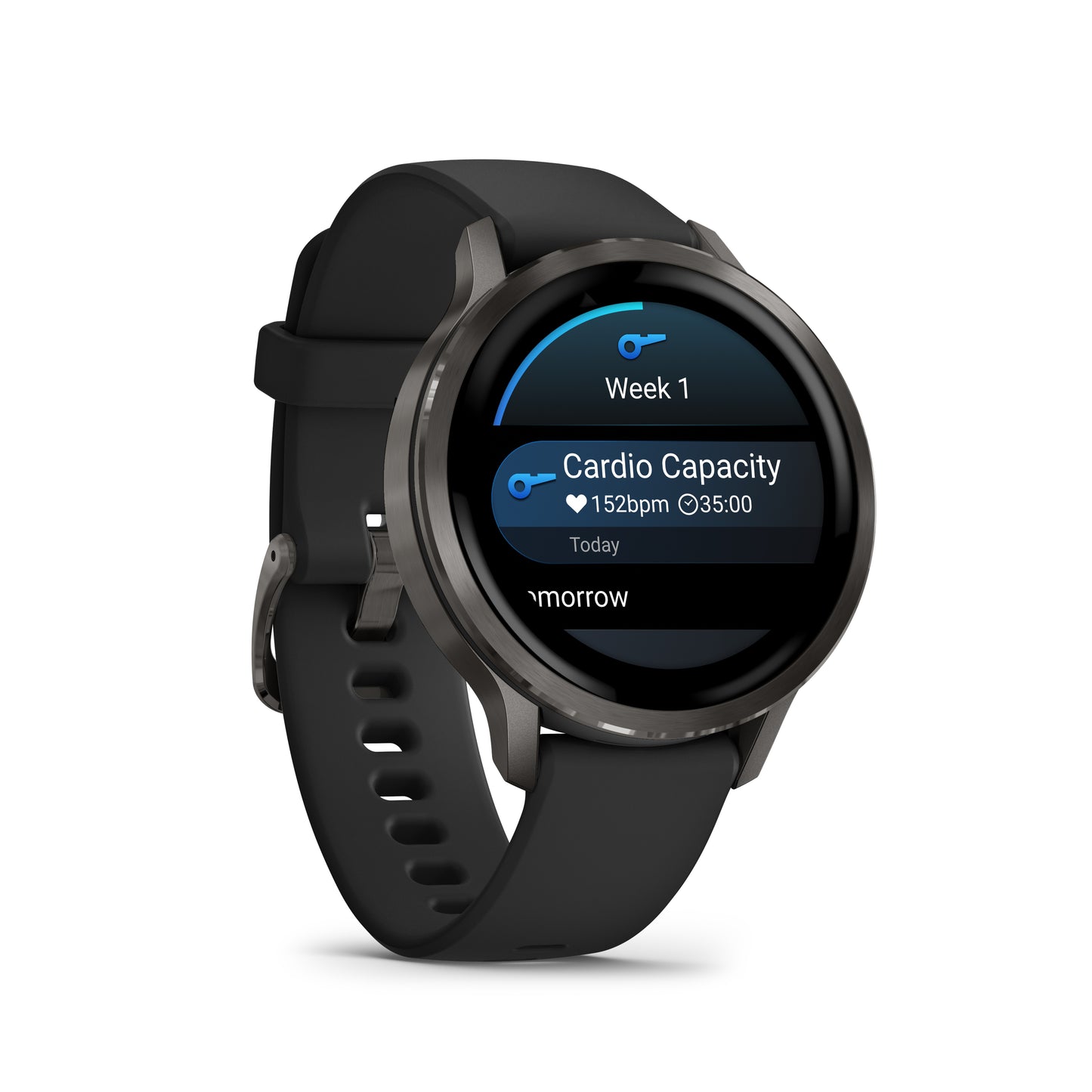 Garmin Venu 4 GPS Smartwatch - 41mm Slate with Black Silicone Band