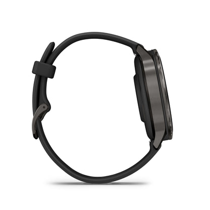 Garmin Venu 4 GPS Smartwatch - 41mm Slate with Black Silicone Band