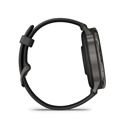 Garmin Venu 4 GPS Smartwatch - 45mm Slate with Black Silicone Band