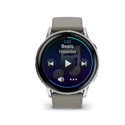 Garmin Venu 4 GPS Smartwatch - 45mm Silver with Silver Gray Silicone Band