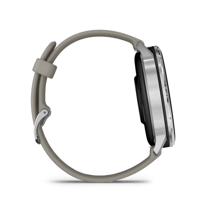 Garmin Venu 4 GPS Smartwatch - 45mm Silver with Silver Gray Silicone Band