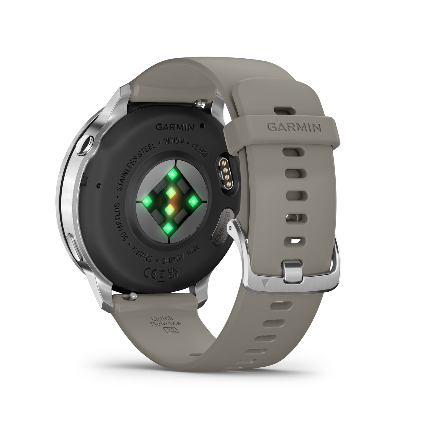 Garmin Venu 4 GPS Smartwatch - 45mm Silver with Silver Gray Silicone Band