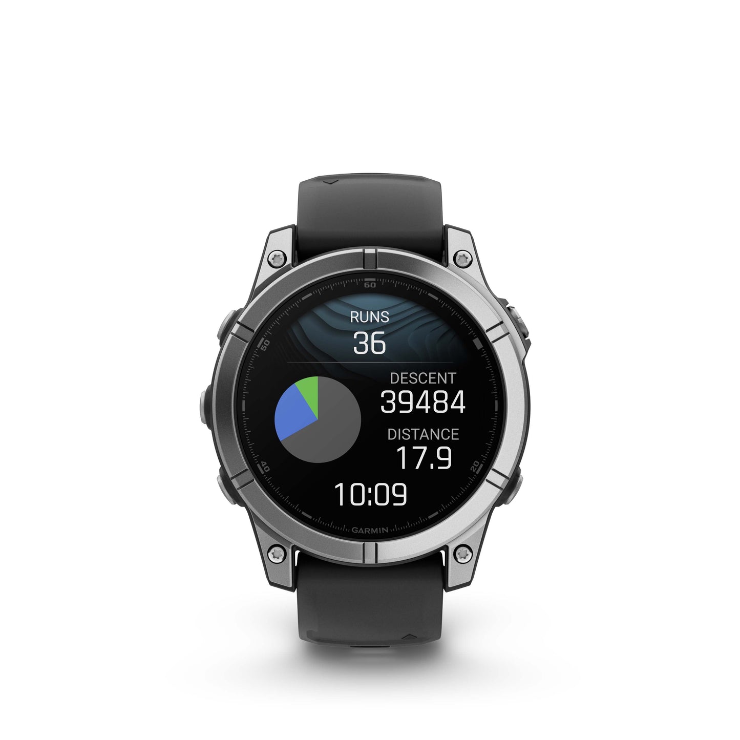 Garmin fēnix® E AMOLED Display GPS Smartwatch - 47-mm - Stainless Steel Bezel with Black Silicone Band