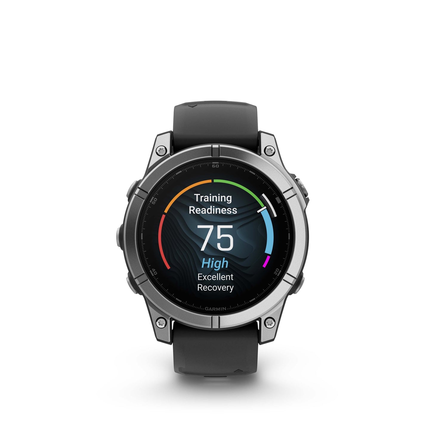 Garmin fēnix® E AMOLED Display GPS Smartwatch - 47-mm - Stainless Steel Bezel with Black Silicone Band