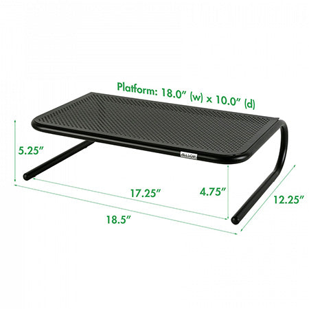 Allsop Metal Art Monitor Stand with 18-in Wide Platform - Black