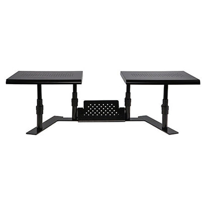 Allsop Metal Art ErgoTwin Adjustable Monitor Stand - Black