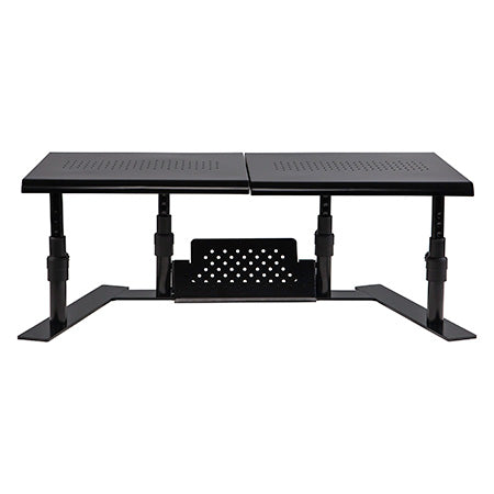 Allsop Metal Art ErgoTwin Adjustable Monitor Stand - Black