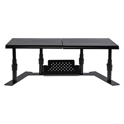 Allsop Metal Art ErgoTwin Adjustable Monitor Stand - Black