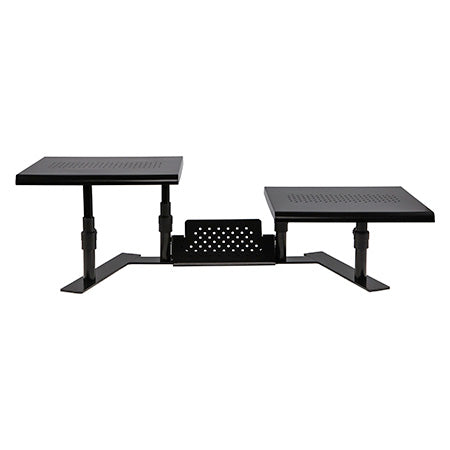 Allsop Metal Art ErgoTwin Adjustable Monitor Stand - Black