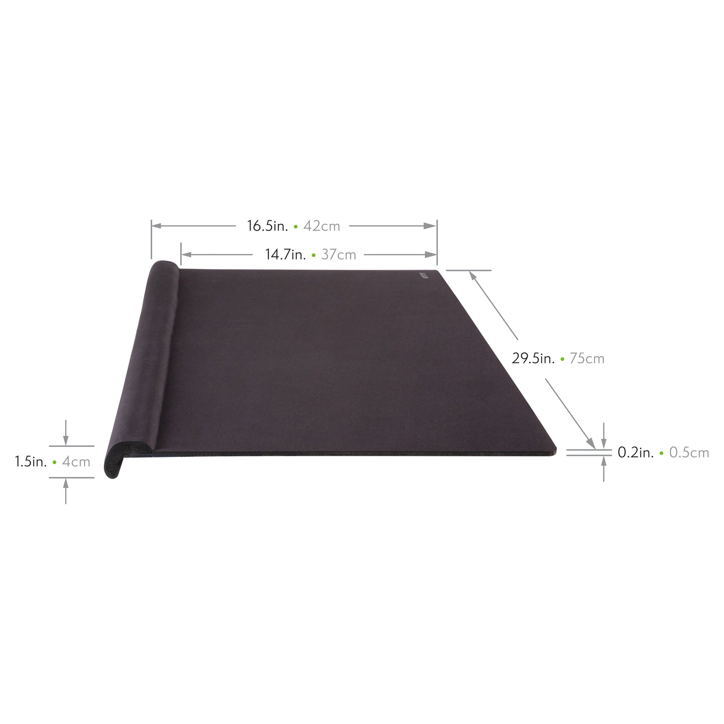 Allsop ErgoEdge Deskpad with Wrist Rest - Black