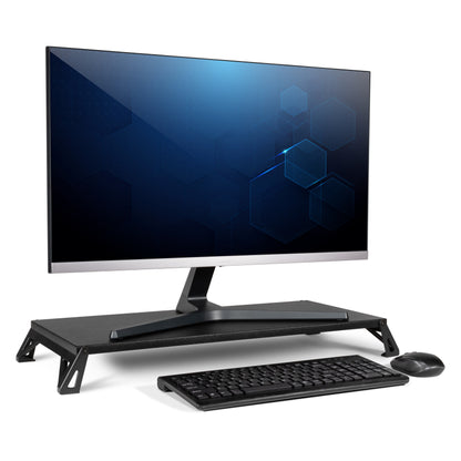 Allsop Lo Riser Monitor Stand with Wide Platform and Dual Height Adjustments - Black