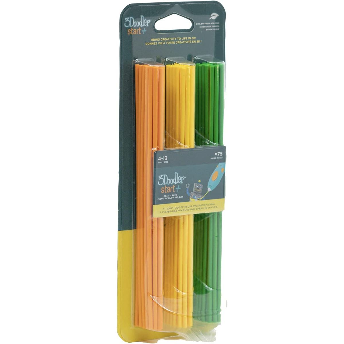 3Doodler Orange / Yellow / Green Mixed Pack - 75 Blister