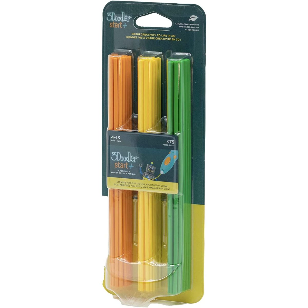 3Doodler Orange / Yellow / Green Mixed Pack - 75 Blister