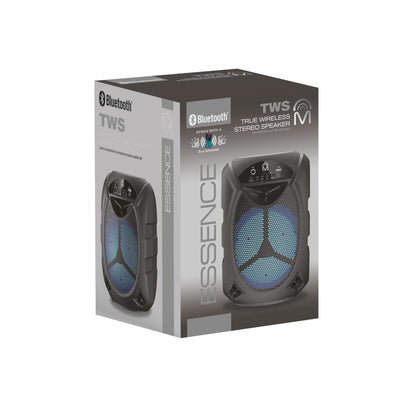 M True Wireless TWS Bluetooth Speaker with LED Lights - Black