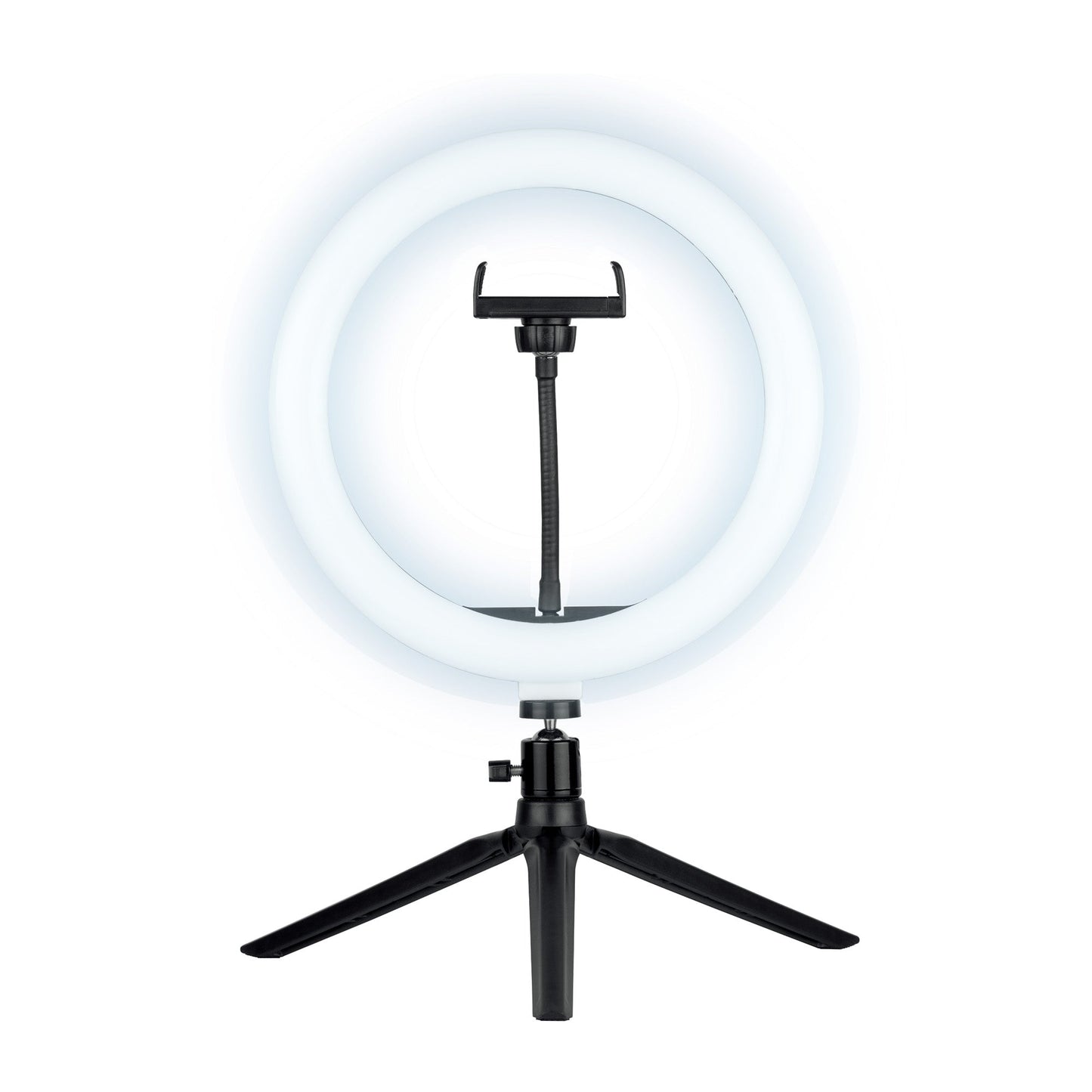 CJ Tech 10-in Selfie Ring Light with Bluetooth Shutter and Tripod - Black