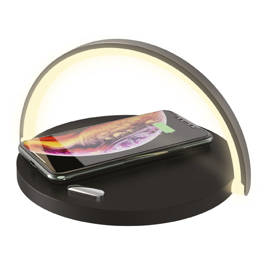 CJ Tech 15-watt LED Mood Lighting Fast Wireless Charging Phone Stand - Black